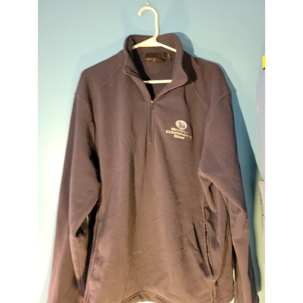 North End Ladies Navy Blue Quarter Zip Pullover Fleece Sweatshirt Size XL